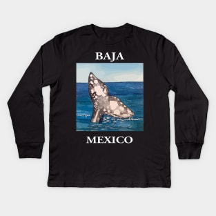 Whale Tail in Baja California Mexico - Welshdesigns Kids Long Sleeve T-Shirt